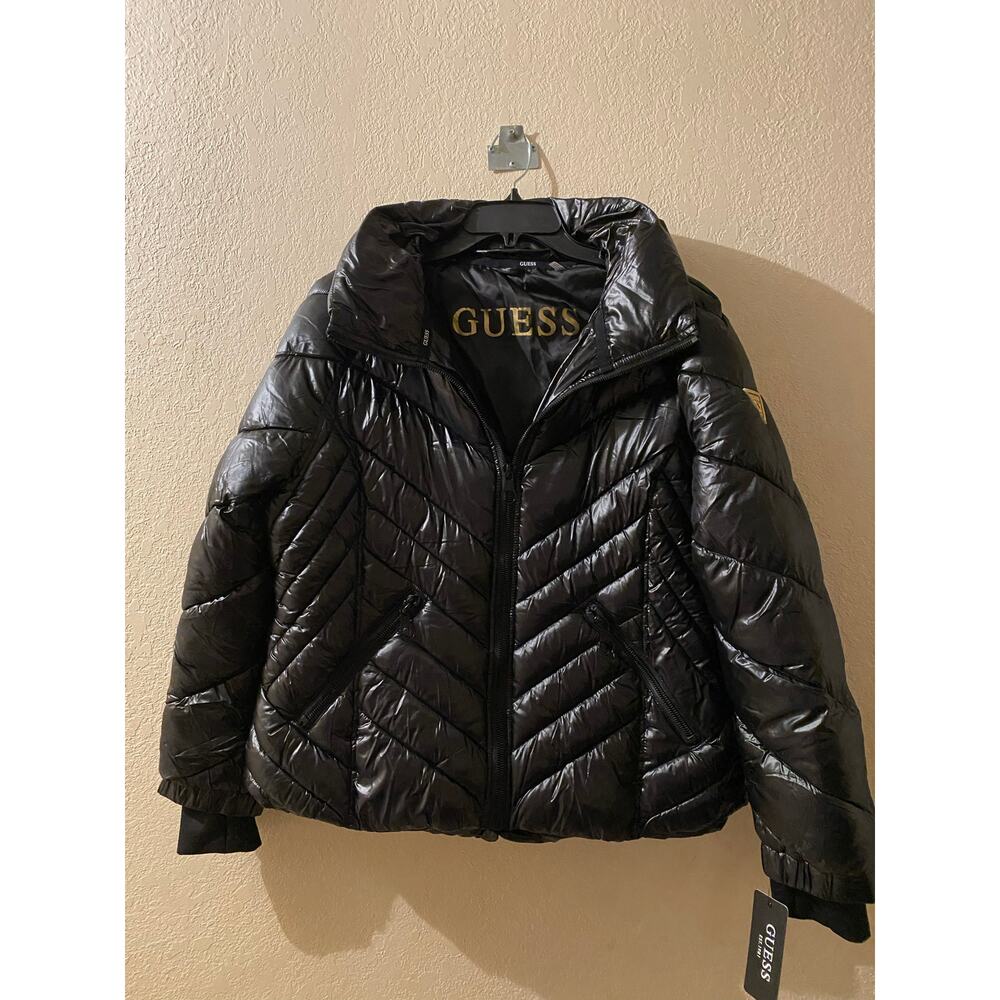 Guess Guides Down Hoodie for Women Black Size XL